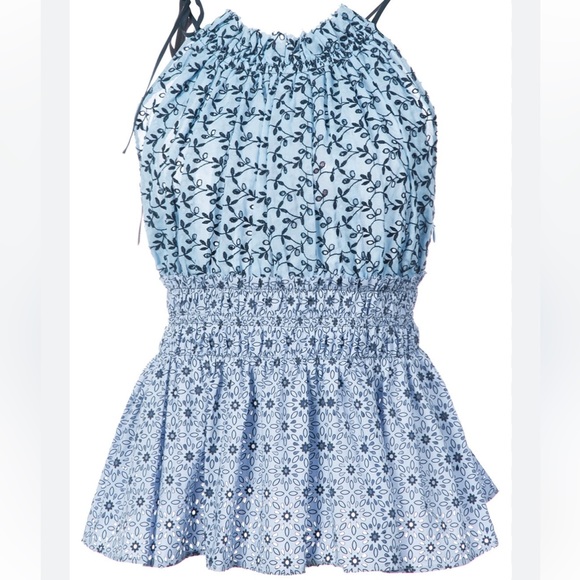 Altazurra periwinkle eyelet top nwt size 40 - Picture 1 of 6